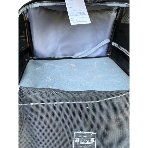 Pet Backpack Carrier With Mesh Panel Quilted Storage Pocket & Adjustable Straps - Picture 3 of 7